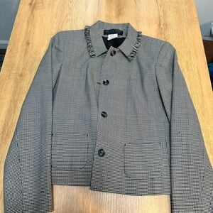 Harve Benard Black and White Checkered Blazer